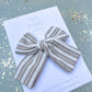 Neutral Stripes Large Bow
