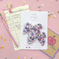 Pink School Bus Small Pinwheel Pigtail Bows