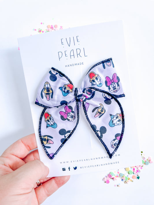 Mouse & Friends Face Medium Bow