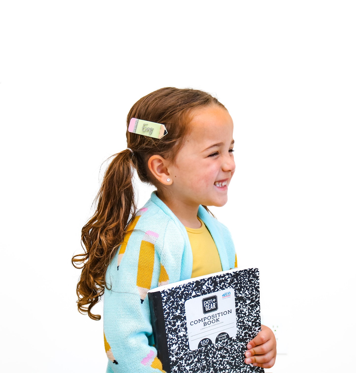 PREORDER: Personalized Pencil Hair Clip