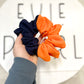 Navy Orange Colorblock Oversized Scrunchy