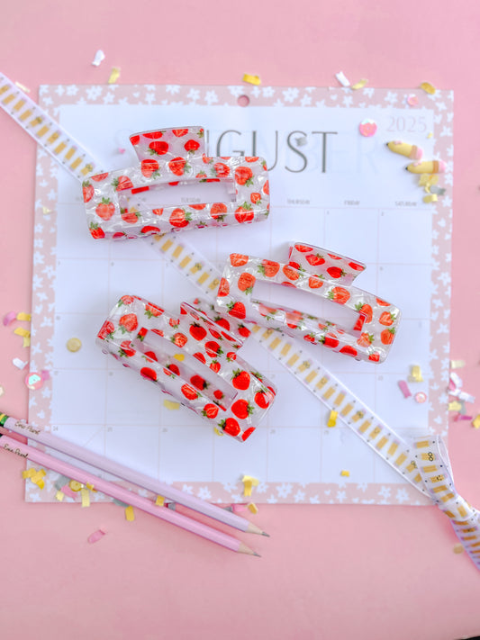 FREE with orders $25 and over: Strawberry Medium Claw Clip