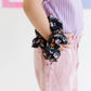 Black|Pumpkin Bow Buckets Oversized Scrunchie