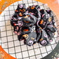 Black|Pumpkin Bow Buckets Oversized Scrunchie