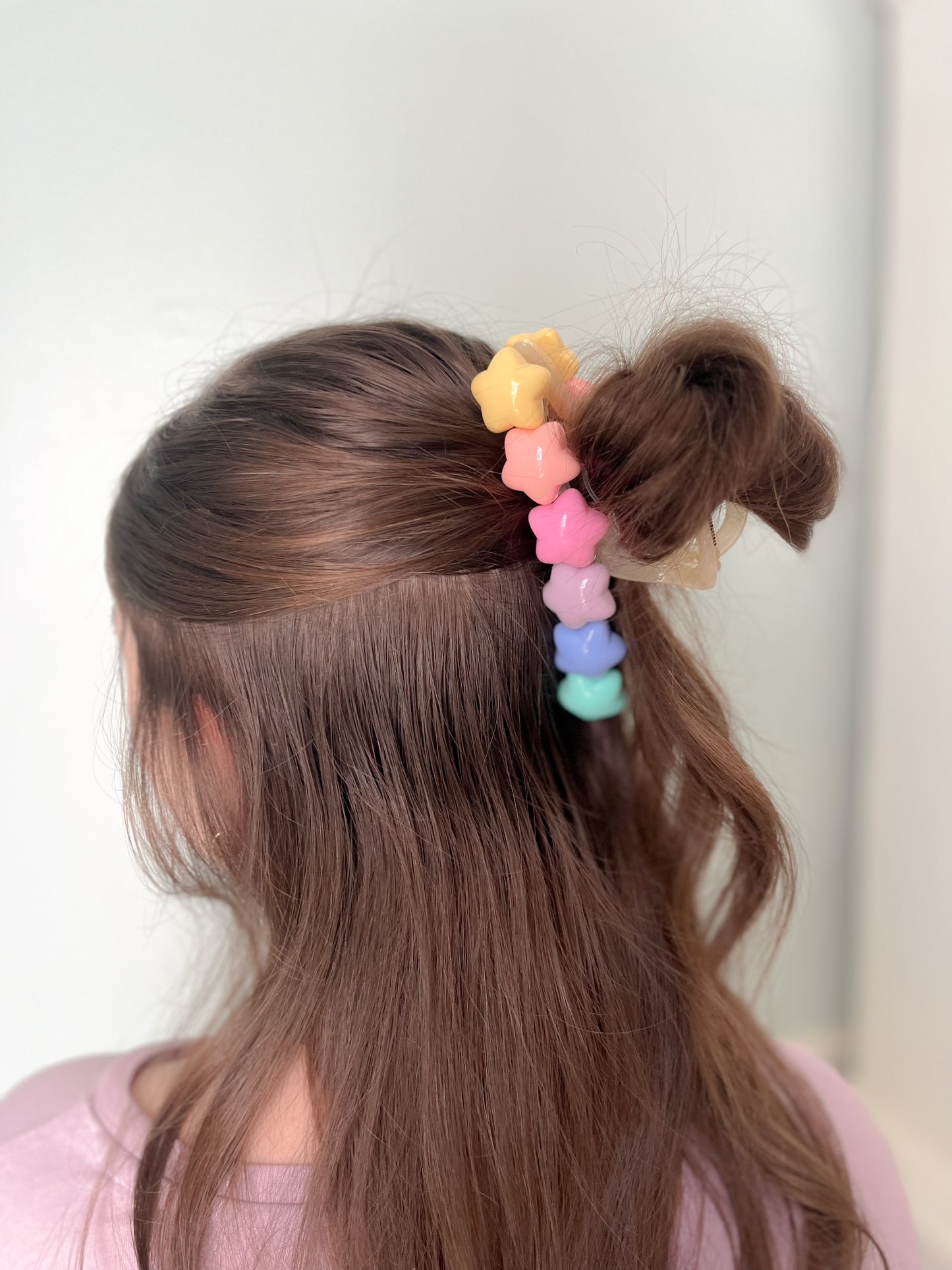 Rainbow Star Large Claw Clip