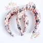 Tan Checkered Mouse Knotted Headband for Girls & Women