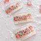 Pink Red Green Santa Glitter Single Snap Clip