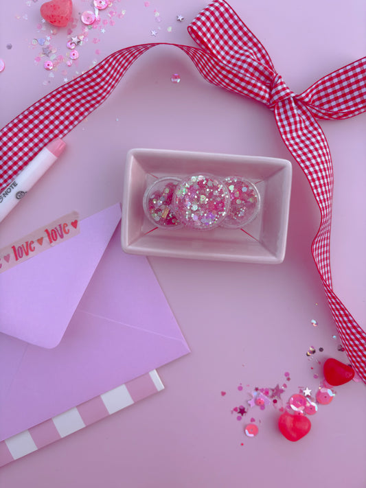 Cupid Pink Hearts Glitter Sparkle Hair Glitter