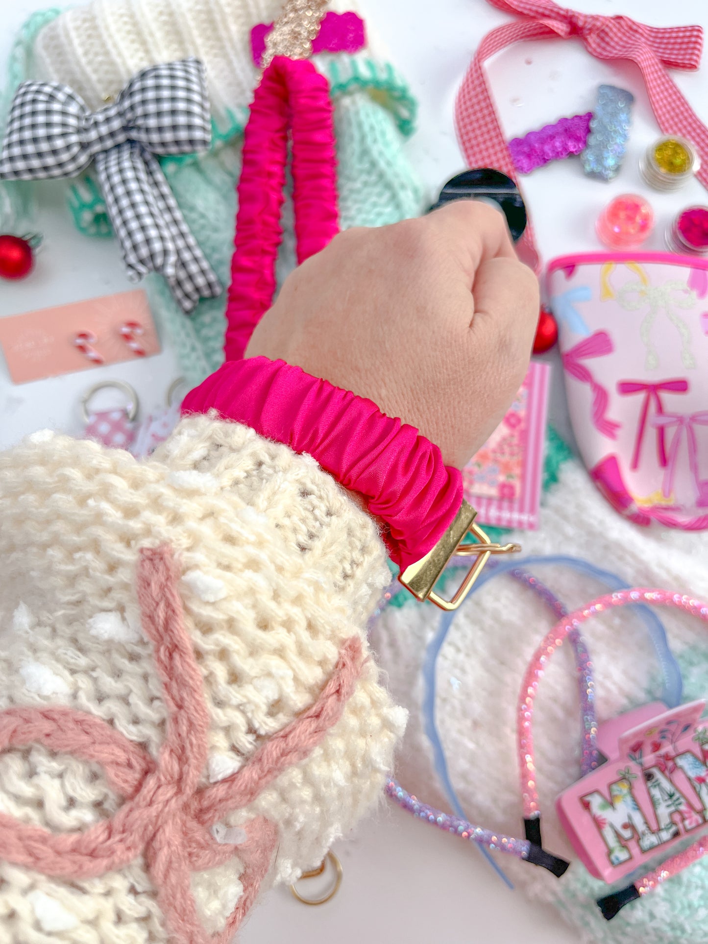 Holiday Scrunchy Keychain