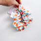 Regular Teal Orange Checkered Scrunchy