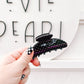 Black Polka Dot Medium Claw Clip