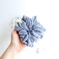 Blue Swiss Floral Oversized Scrunchy