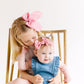 Pink Solid Baby Bow Turban