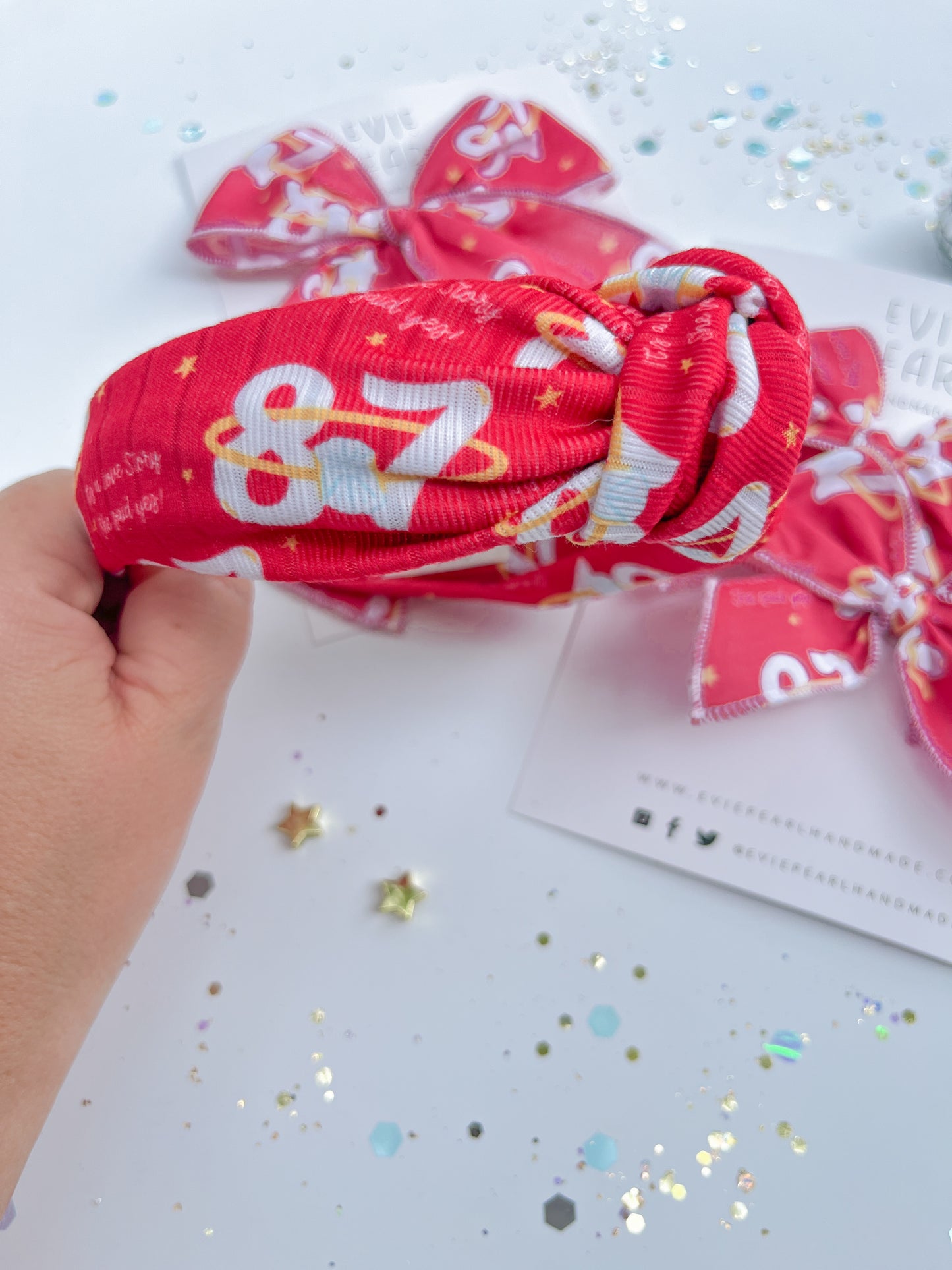 Red 87 Ring It’s A Love Story Say Yes Knotted Headband for Girls & Women