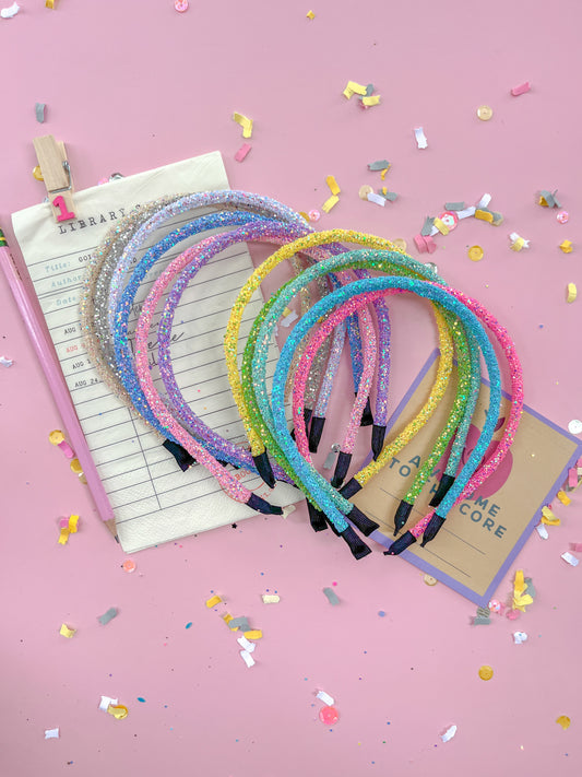 Two Mystery Glitter Headbands for Girls