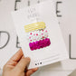 Popsicles Stripes Glitter snap clip set