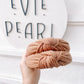 Chestnut ribbed knotted headband for women and girls ages five and up – soft neutral brown hair accessory