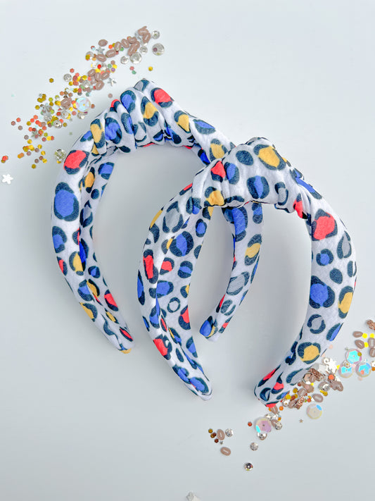 KU Leopard Knotted Headband for Girls & Women
