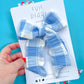 Blue Gingham Crinkle XL Pinwheel