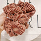 Brown Ribbed Oversized Scrunchy