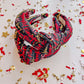 Black Kansas City KC Red Kingdom Cursive Knotted Headband