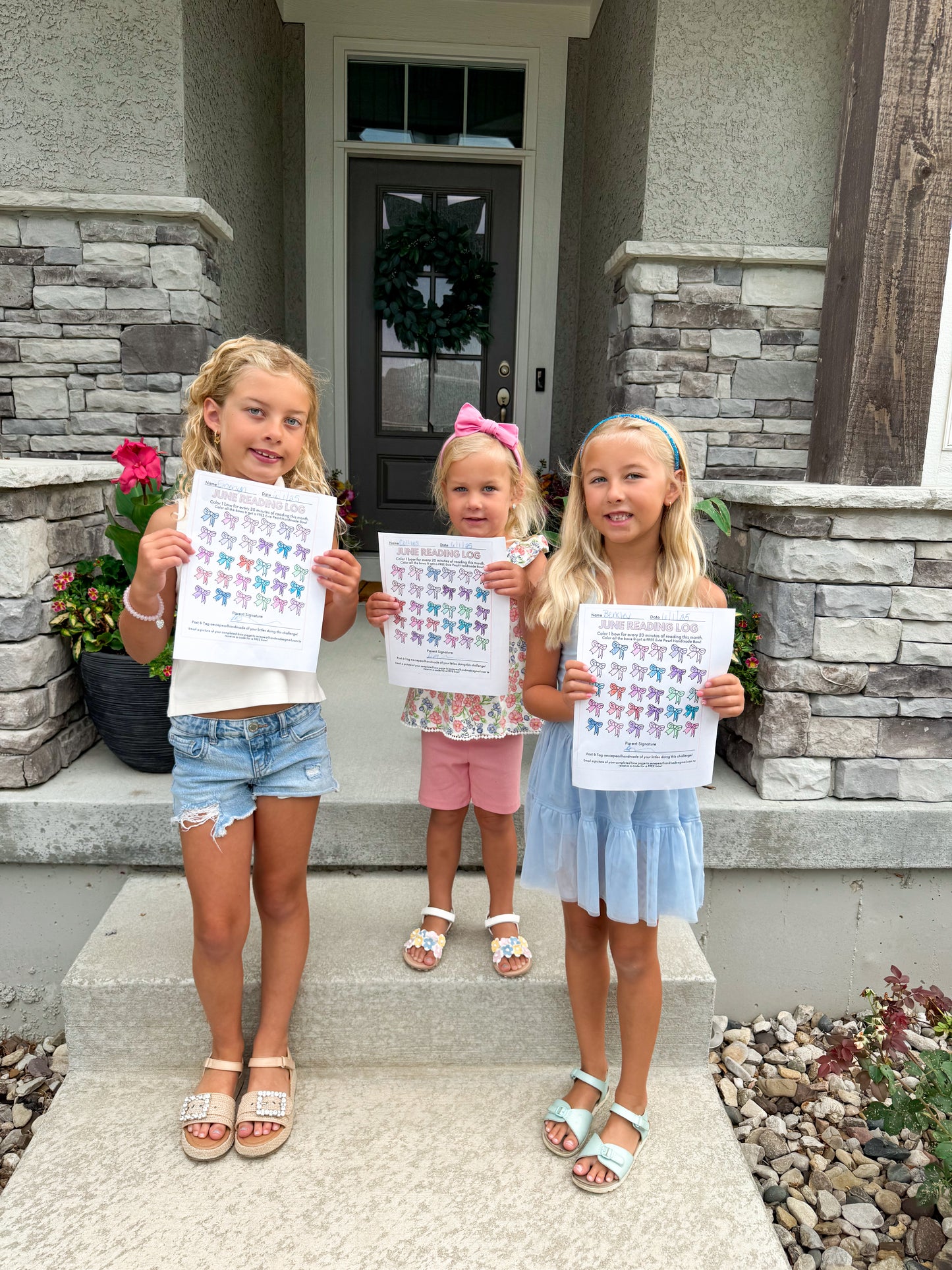 FREE BOW -June Summer Reading Log Challenge - Bow Chart Download