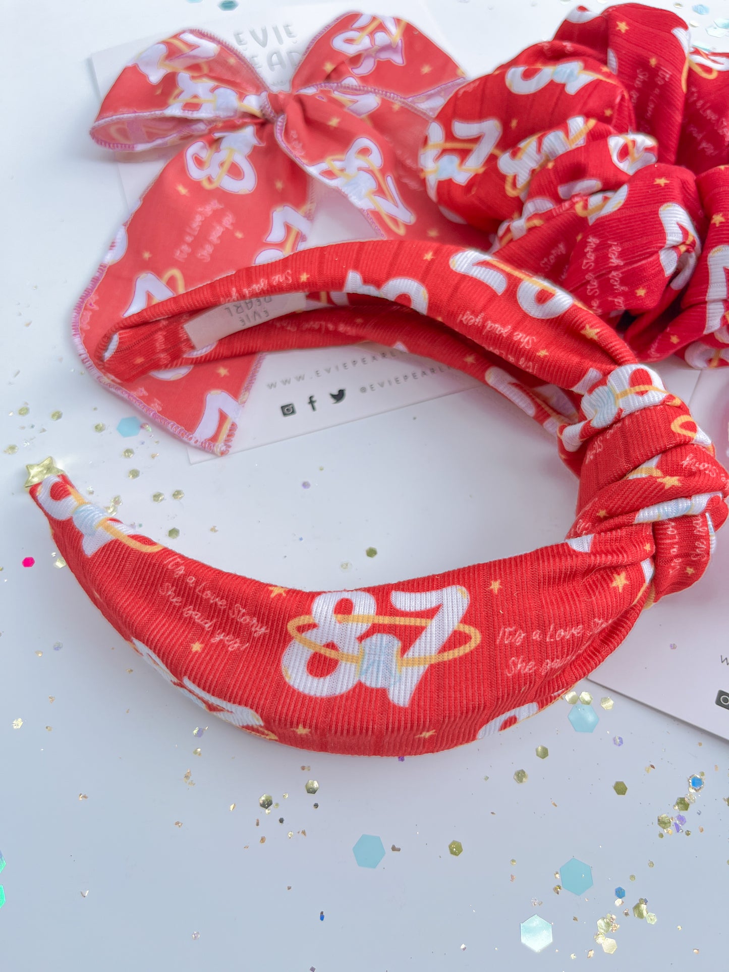 Red 87 Ring It’s A Love Story Say Yes Knotted Headband for Girls & Women