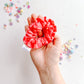 Pink & Coral Checkered Cotton Girl’s Scrunchy