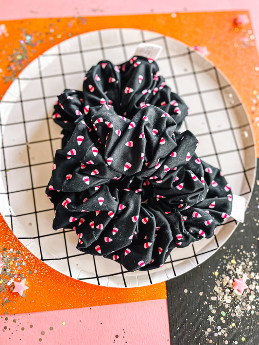 Black|Pink Candy Corn Oversized Scrunchie