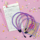1 Purple Surprise Glitter Headband For Girls