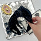 Black Rhinestone Velvet Knotted Headband for Girls & Women