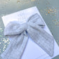 Gray Knit XL Pinwheel Bow
