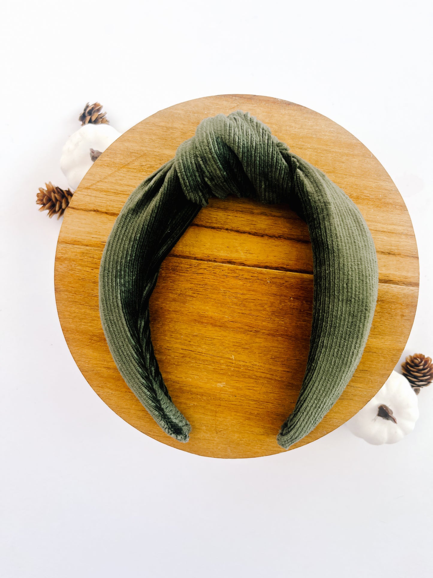 Rich Green Soft Ribbed Knotted Headband for girls and women