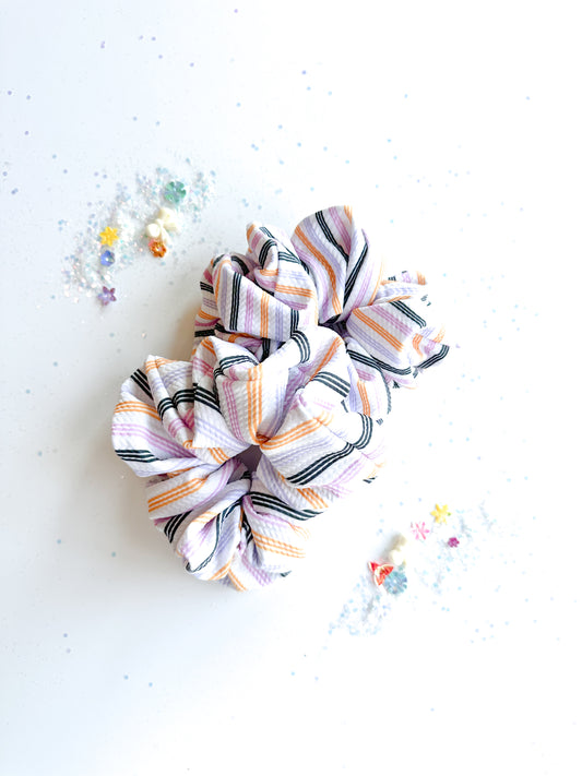 Black White Orange Purple Oversized Scrunchy