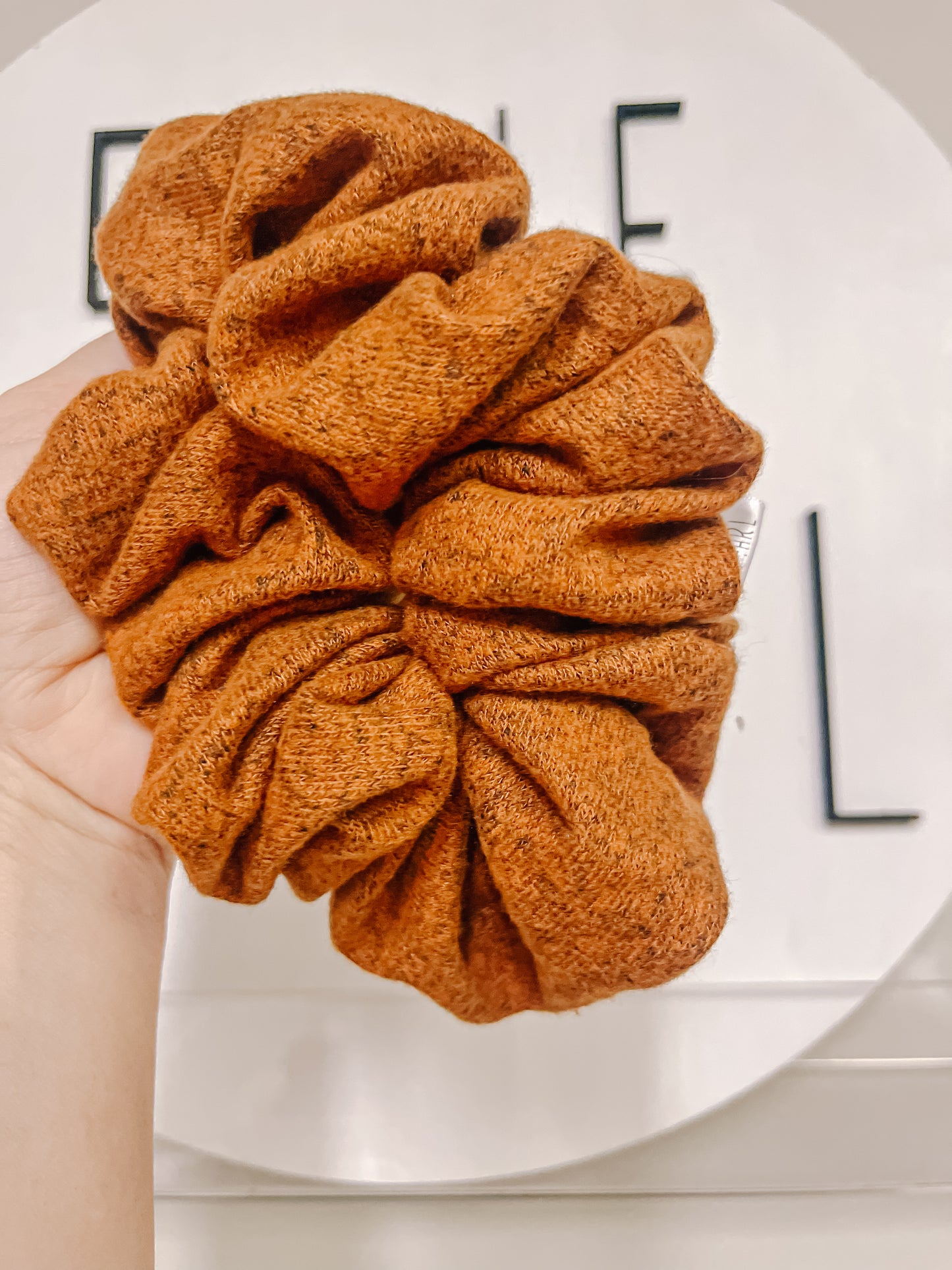 Pumpkin Sweater Oversized Scrunchy