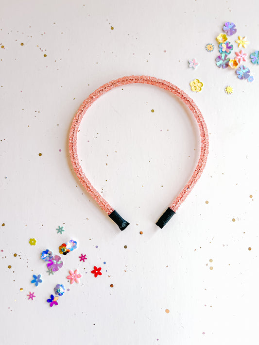 Rosey Pink Sparkle Glitter Headband