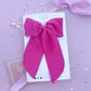 Hot Pink Crinkle Silk Oversized Bow