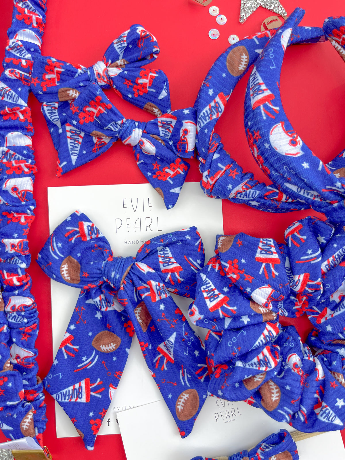Buffalo Bills Hair Accessories | Bows, Scrunchies & Headbands