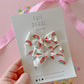 White Rainbow Small Pinwheel Pigtail Set