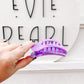 Purple Marbled Flat Medium Claw Clip