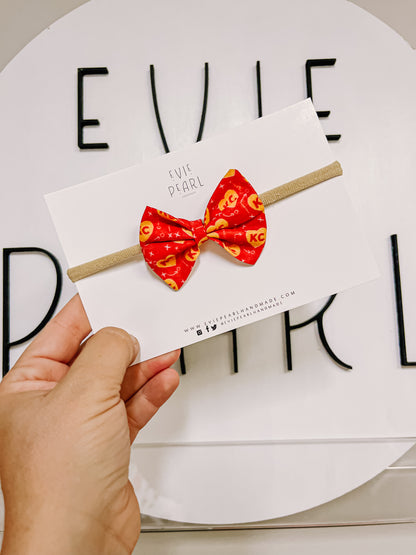 Red| KC Heart Bow