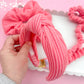Coral Ribbed Teacher Gift Set- Lanyard| Knotted Headband| Scrunchie