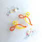 Yellow & Orange Bow Claw Clip