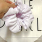 Solid White Bullet Oversized Scrunchy