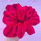 Red Ribbed Soft Oversized Scrunchy for girls and women