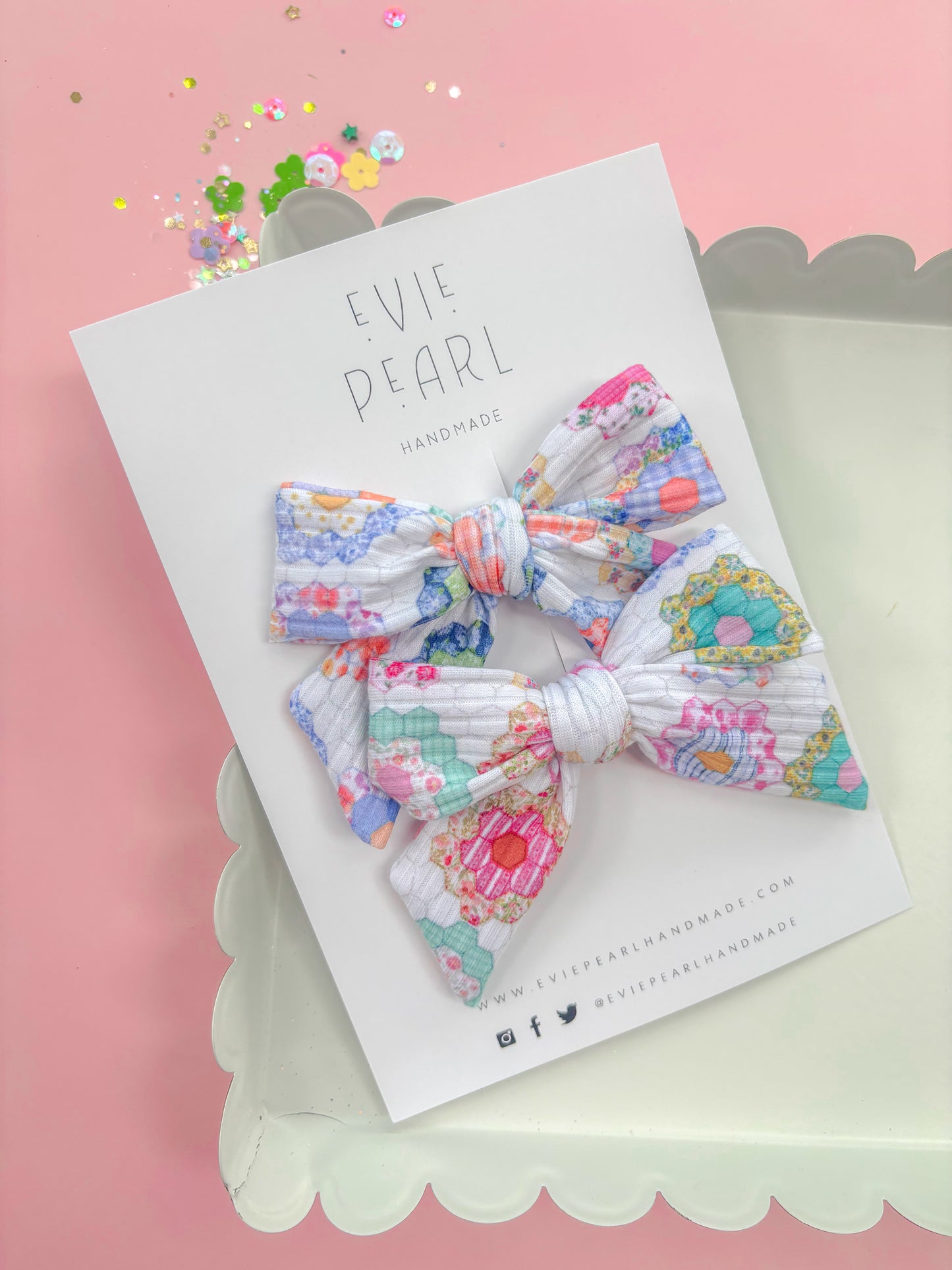Heirloom Daisy Patchwork Medium Pigtail Set