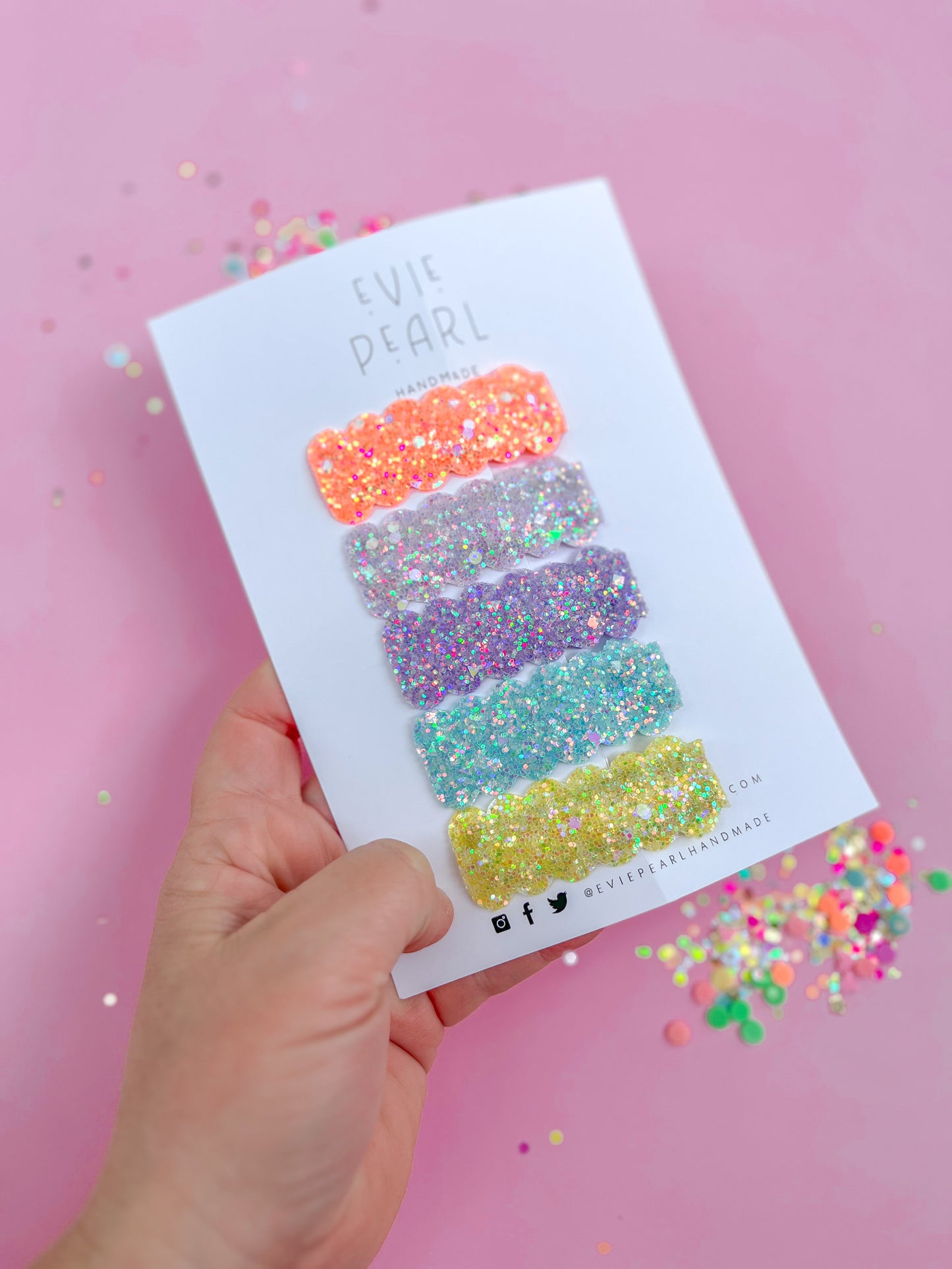 Chunky Glitter Snap Clip