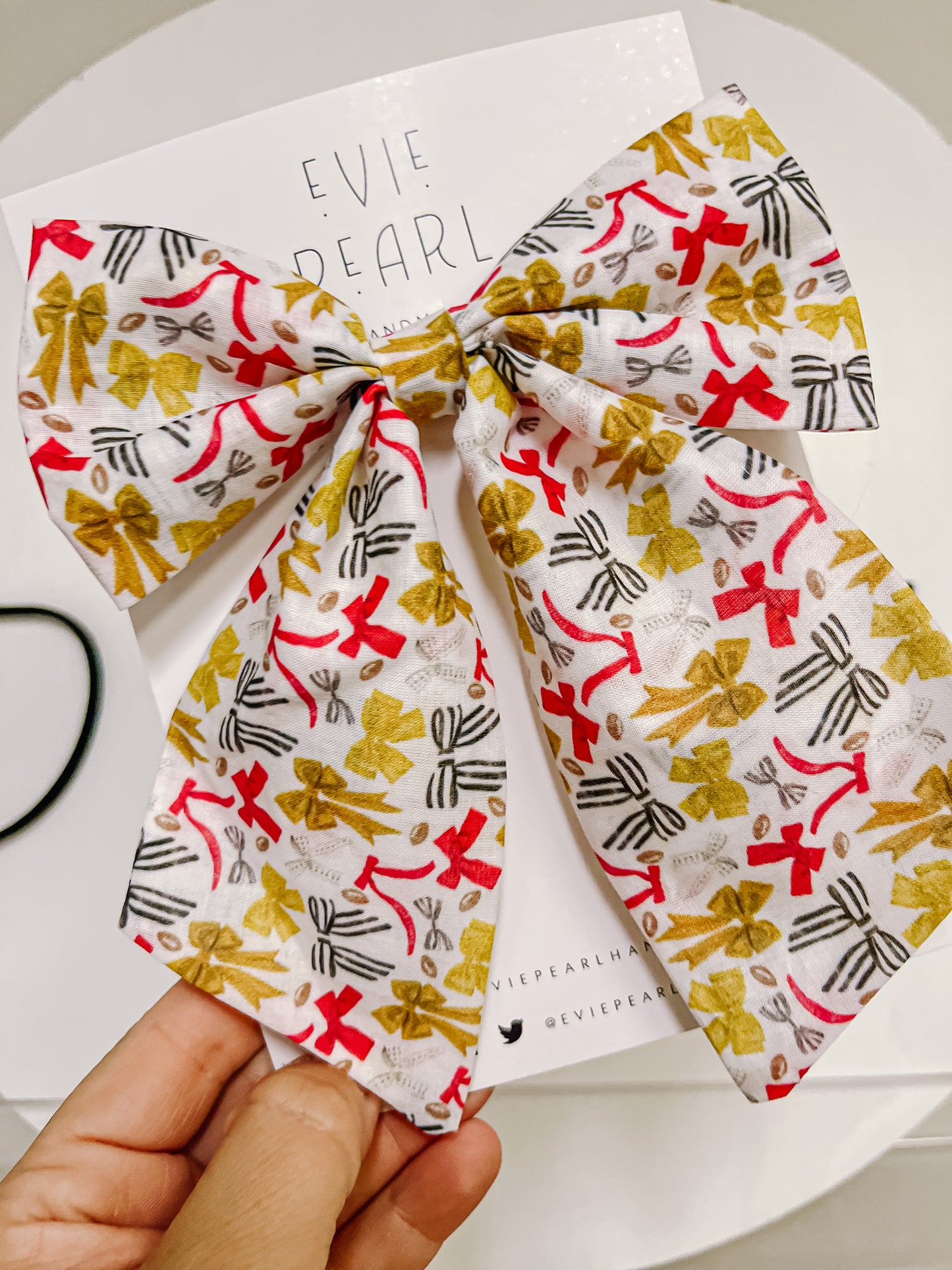 White| Red Gold Bows Sailor Bow