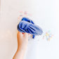 Blue Velvet Rhinestone Bow Knotted Headband