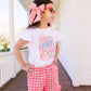 Red Gingham Crinkle XL Pinwheel Bow